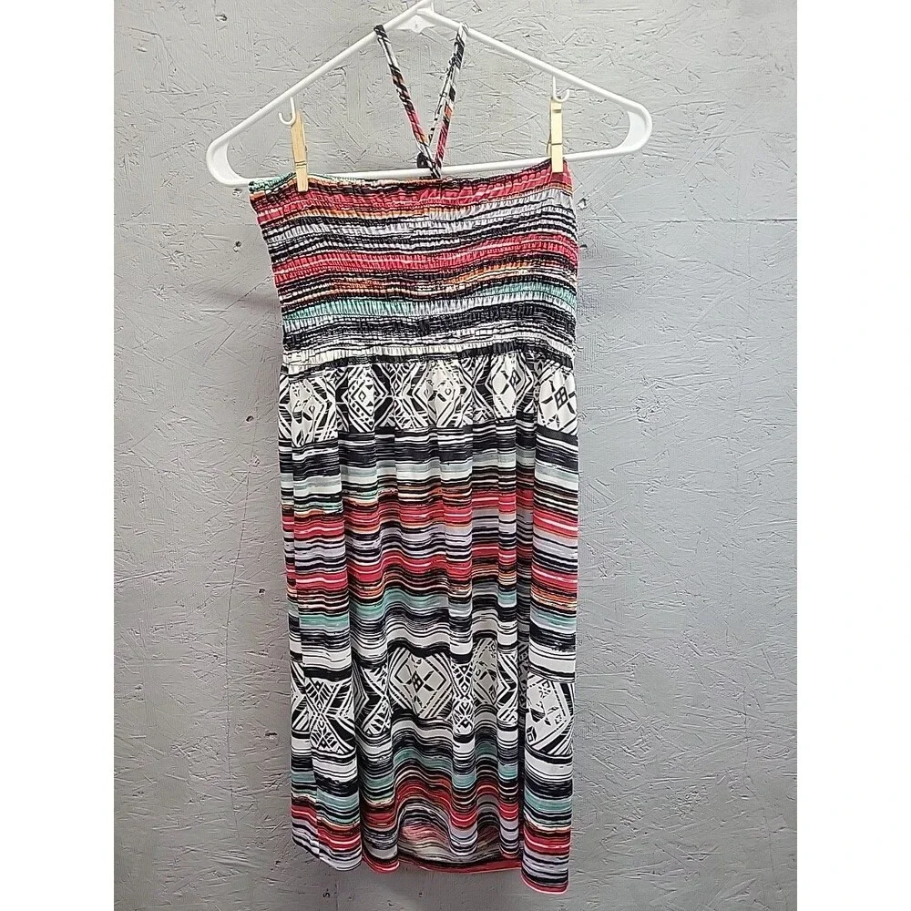 Lagaci‎ Womens Sundress Size M Abstract Strapless Summer Dress